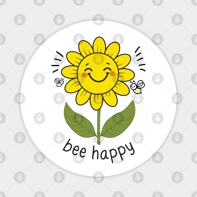 Bee Happy Magnet by Alison Clews